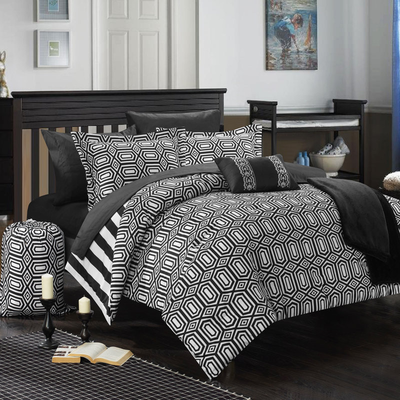 Chic Home Paris 8 Piece Twin XL Comforter Set & Reviews Wayfair